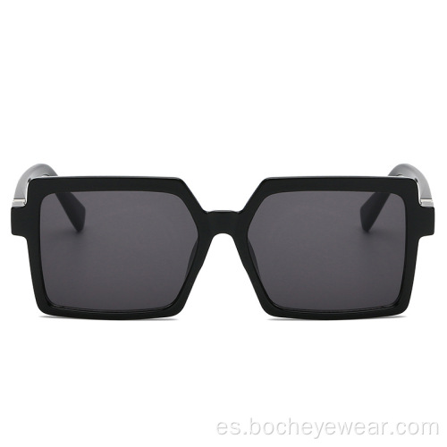 Nuevas gafas de sol cuadradas retro europeas y americanas Gafas de sol de jalea para hombres y mujeres Gafas de sol de tiro callejero con montura grande s